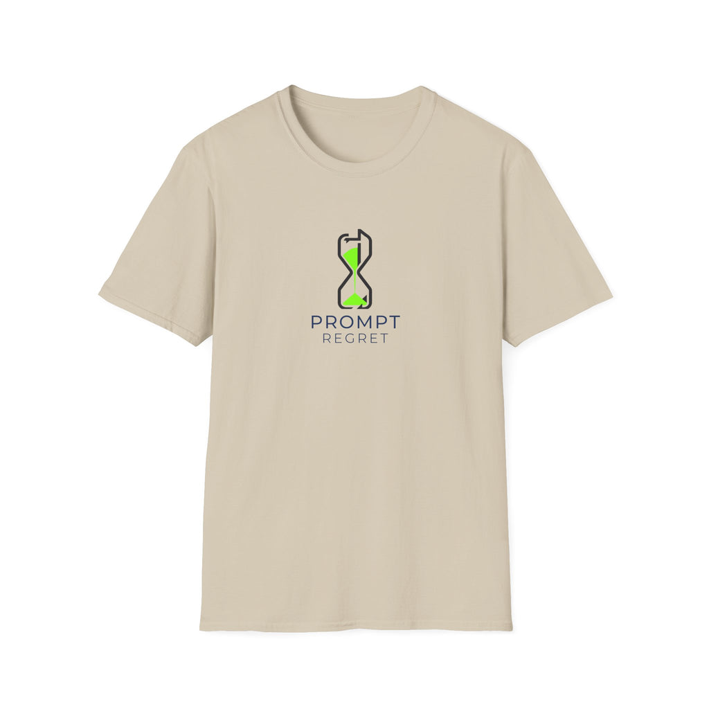 T-Shirt featuring "Prompt Regret Hourglass" AI humor design by AIronic, gallery view 17