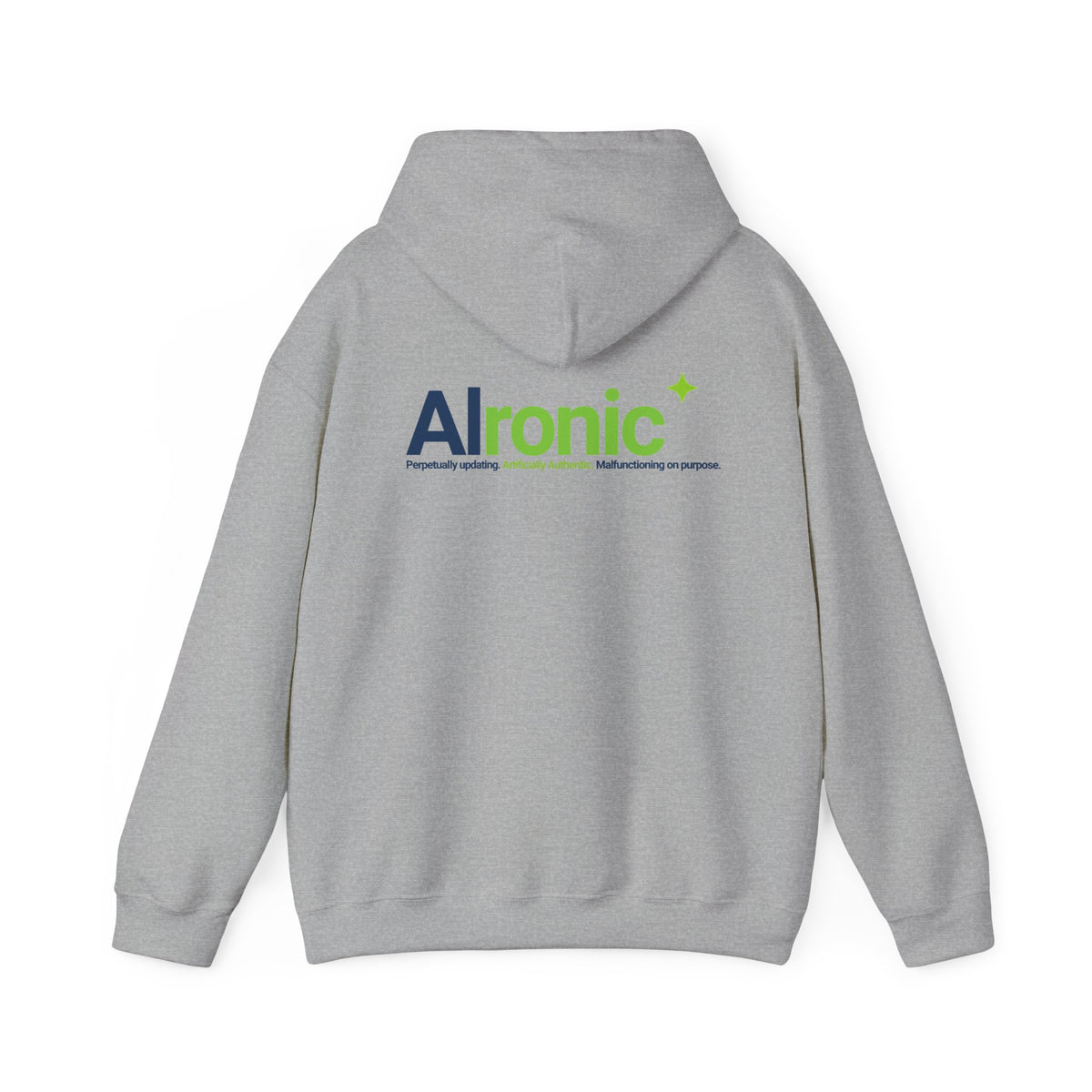 Hoodie featuring "AIronic Logo" AI humor design by AIronic, gallery view 21
