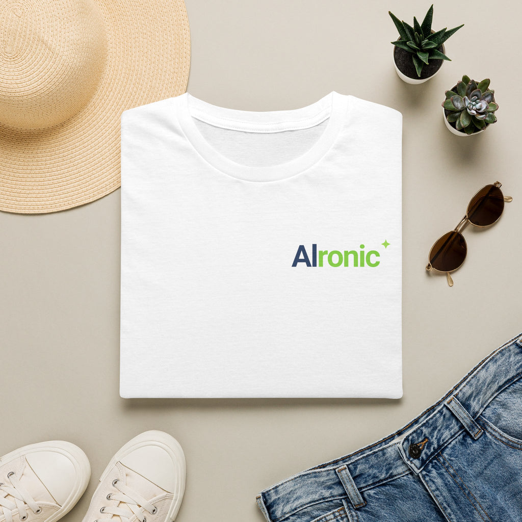 T-Shirt featuring "My Brain Buffered" AI humor design by AIronic, gallery view 13