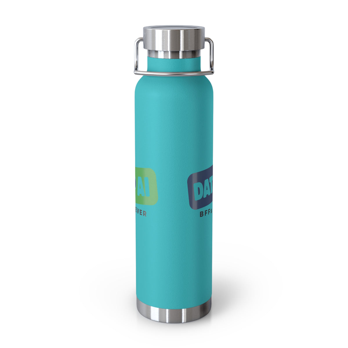 AIronic Water Bottle featuring "Data + AI BFFs Forever" AI humor design, gallery view 6