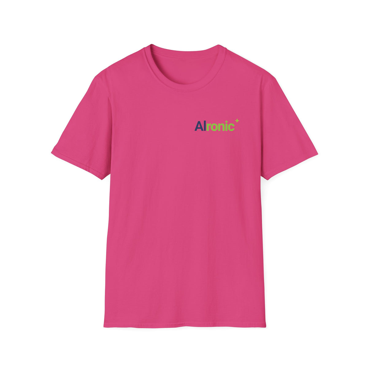T-Shirt featuring "AIronic Minimal Logo Edition" AI humor design by AIronic, gallery view 44