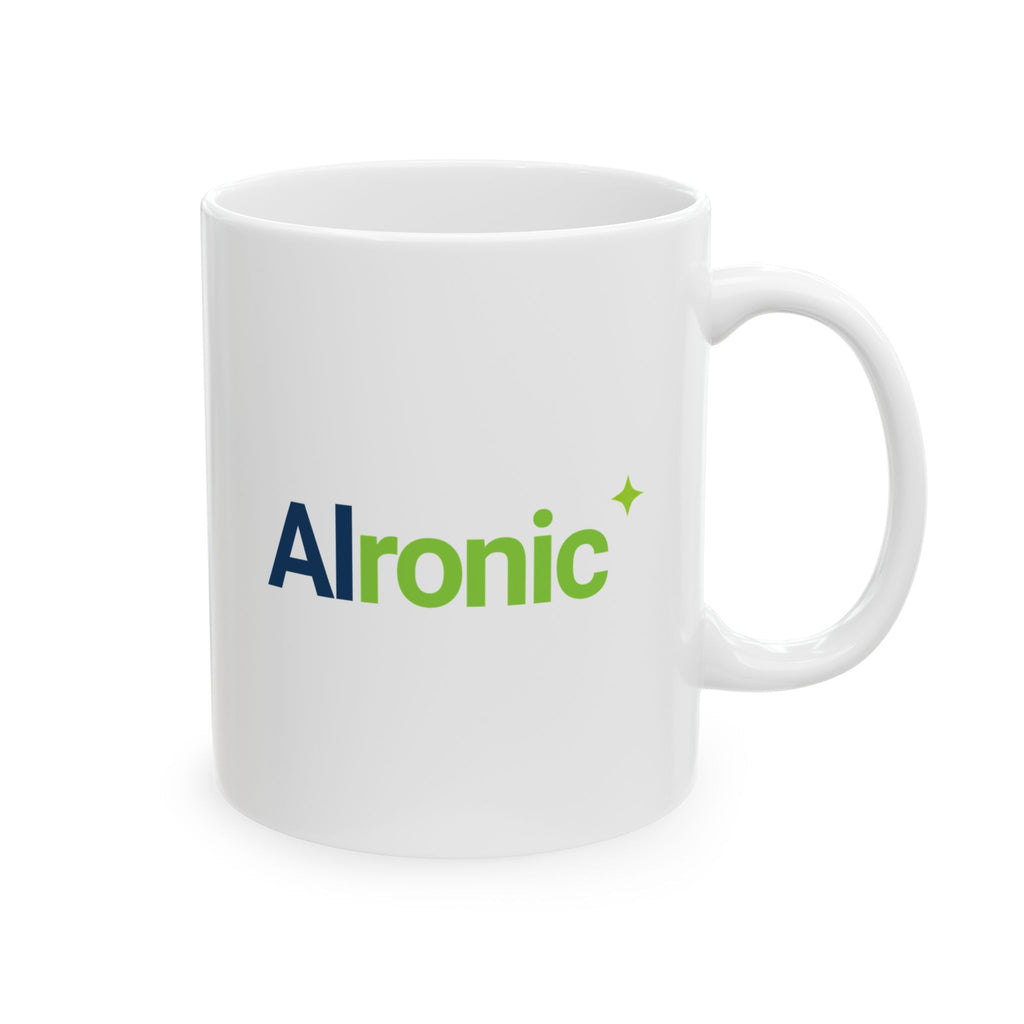 Mug featuring "AI Wandering" AI humor design by AIronic, gallery view 5