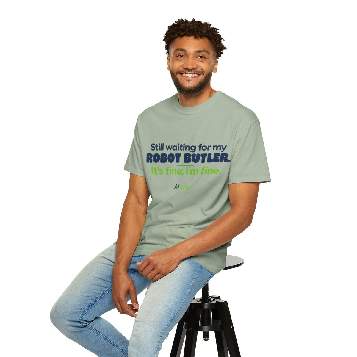 Still Waiting for My Robot Butler T-Shirt — Funny Tech Humor Tee