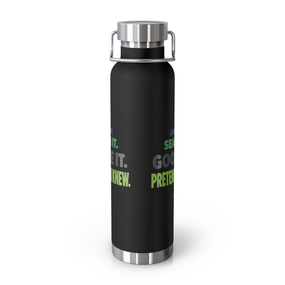 AIronic water bottle featuring "Google It" AI humor design, gallery view 4