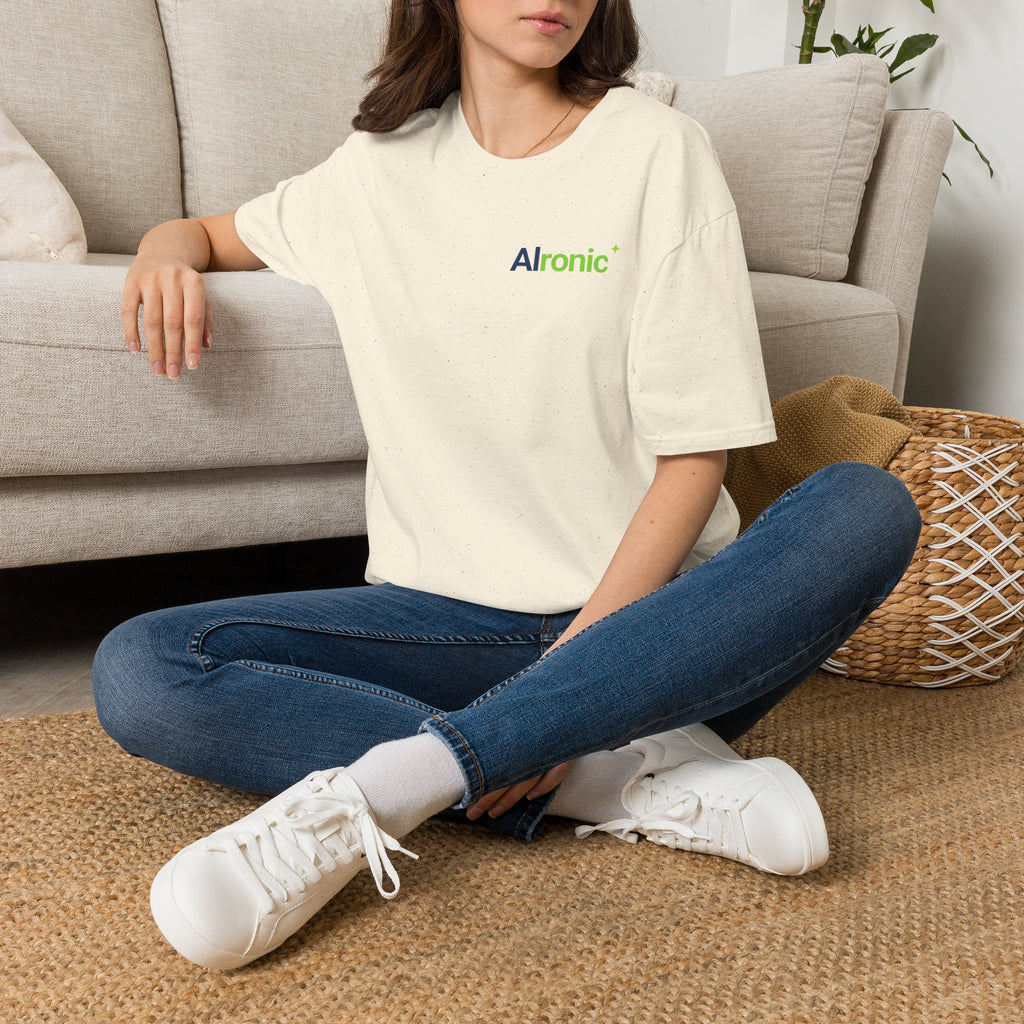 T-Shirt featuring "AIronic Minimal Logo Edition" AI humor design by AIronic, gallery view 28
