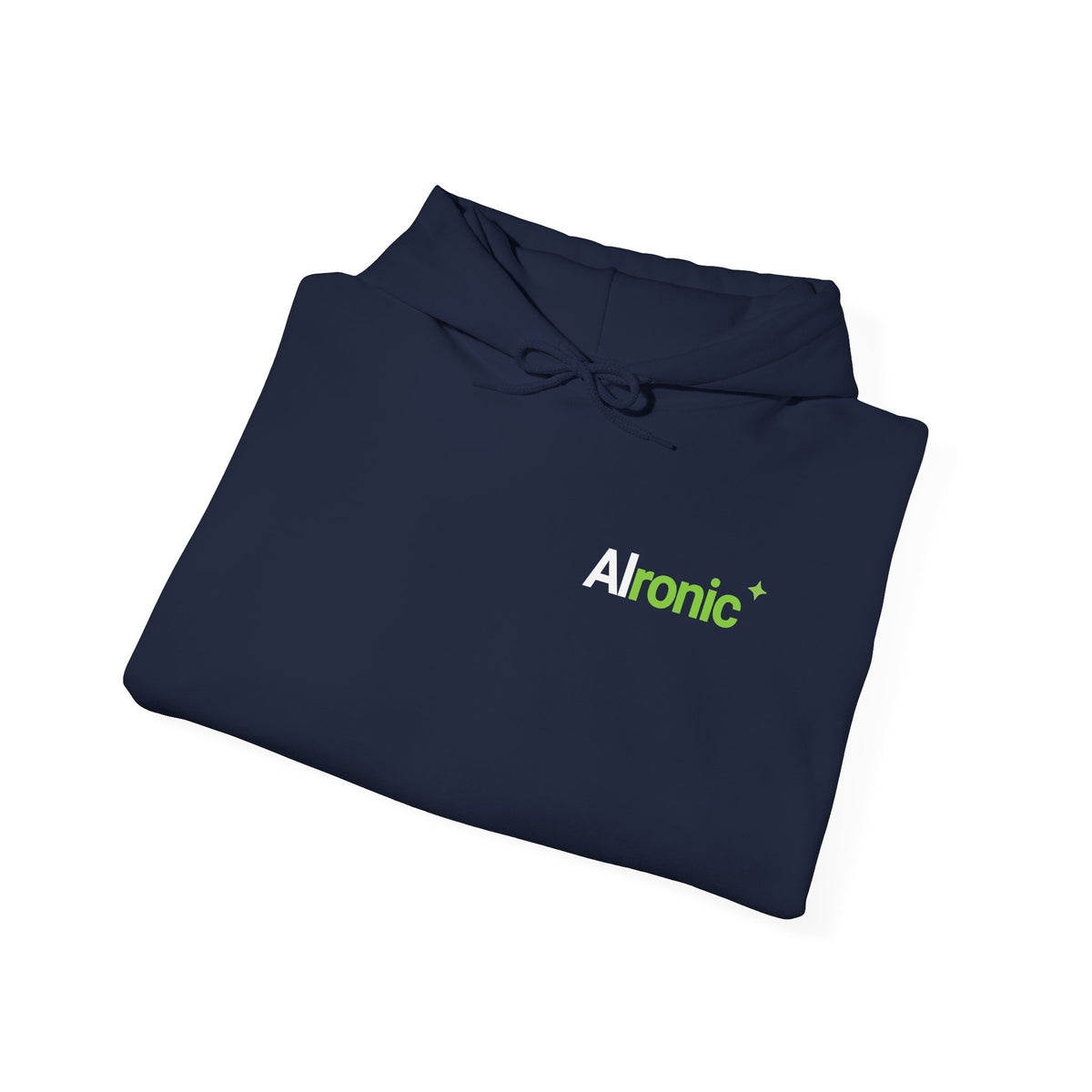 Hoodie featuring "AIronic Minimal Logo" AI humor design by AIronic, gallery view 35