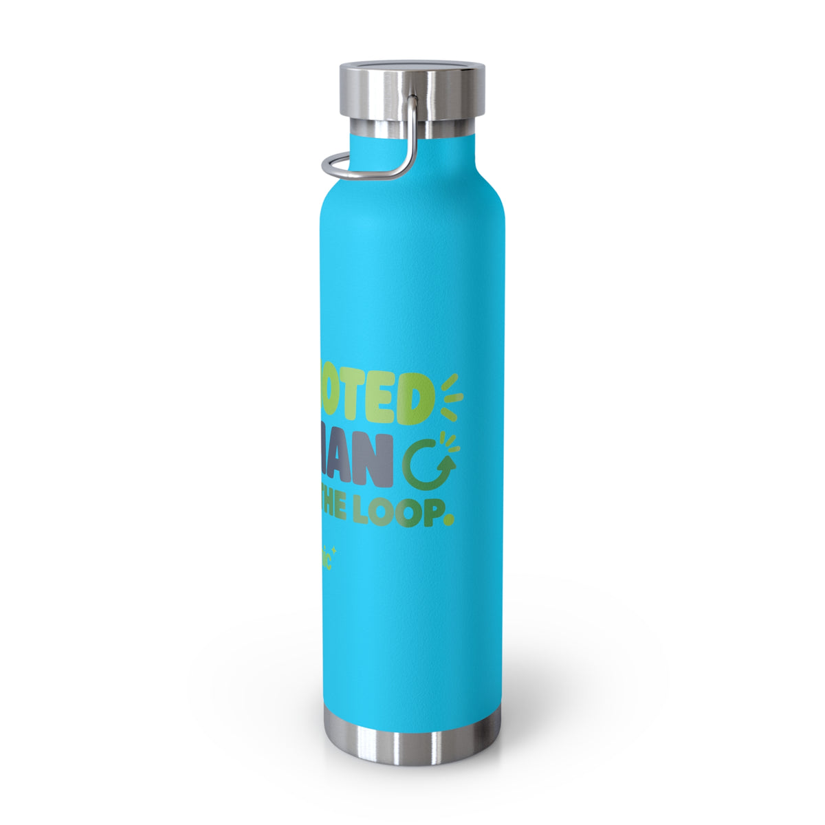 AIronic 22oz water bottle featuring “Promoted to Human Outside the Loop” AI humor design, gallery view 28