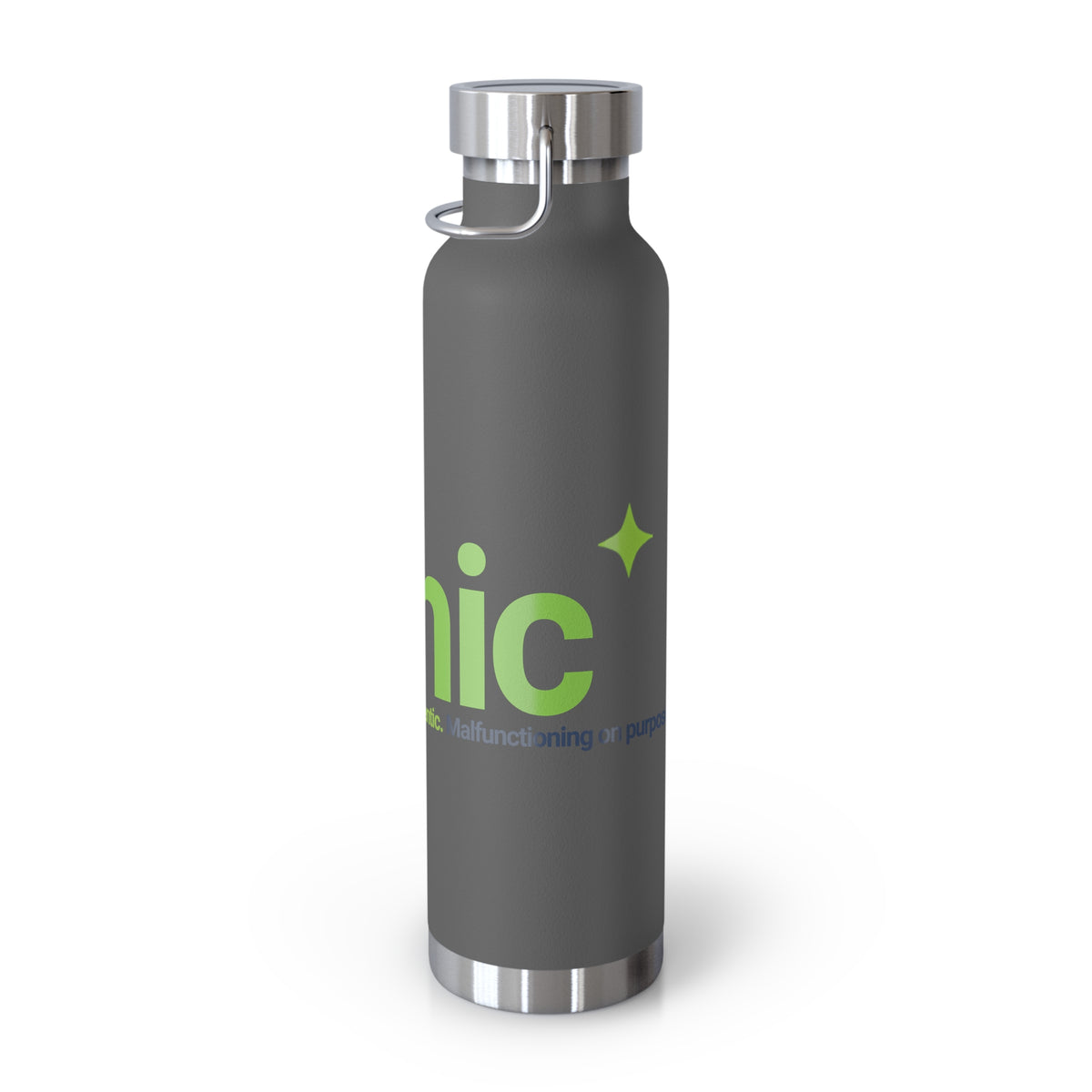 Water Bottle featuring "AIronic Logo" AI humor design by AIronic, gallery view 15