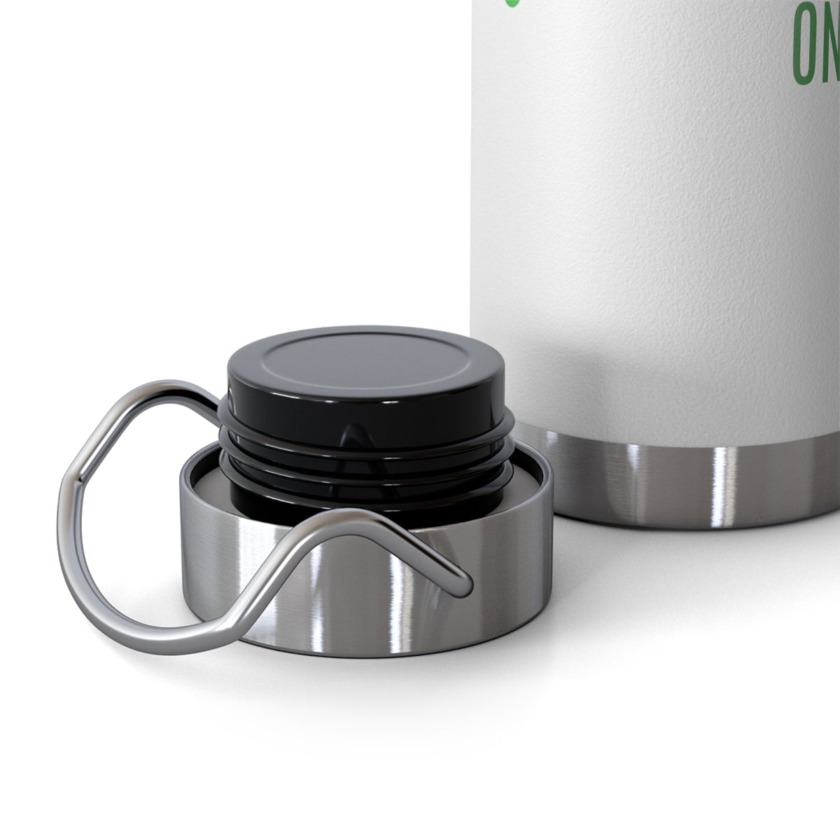 Water Bottle featuring "Brain Offline, AI Online" AI humor design by AIronic, gallery view 11