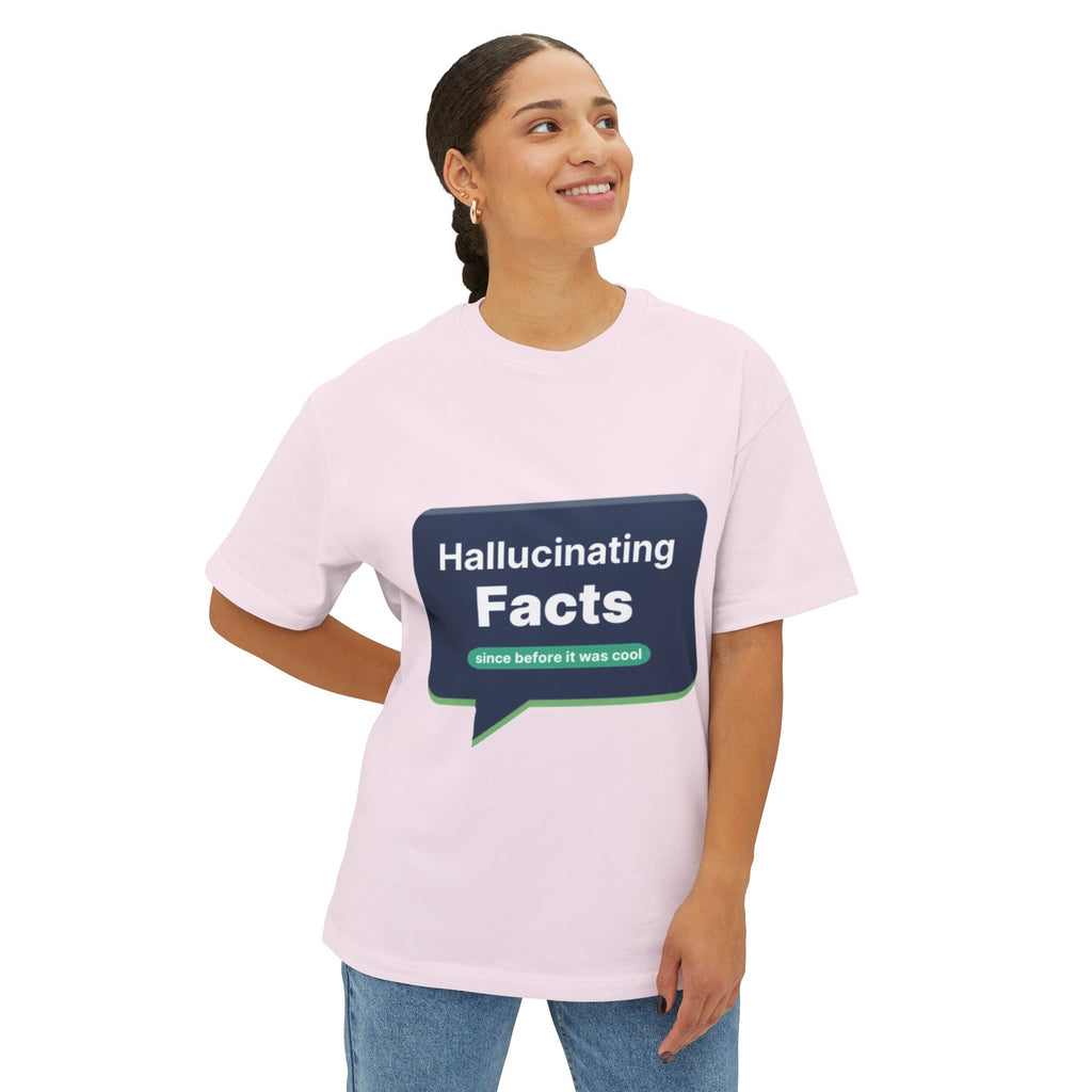 T-Shirt featuring "Hallucinating Facts" AI humor design by AIronic, gallery view 21