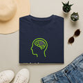 Navy T-Shirt featuring "Thinking Subscription" AI humor design by AIronic, gallery view 7