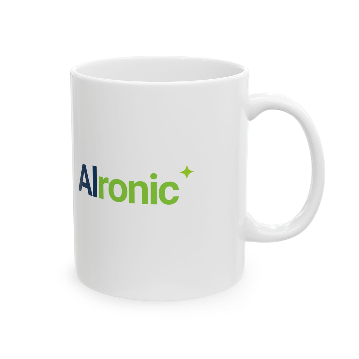 Mug featuring "Brain Offline, AI Online" AI humor design by AIronic, gallery view 5