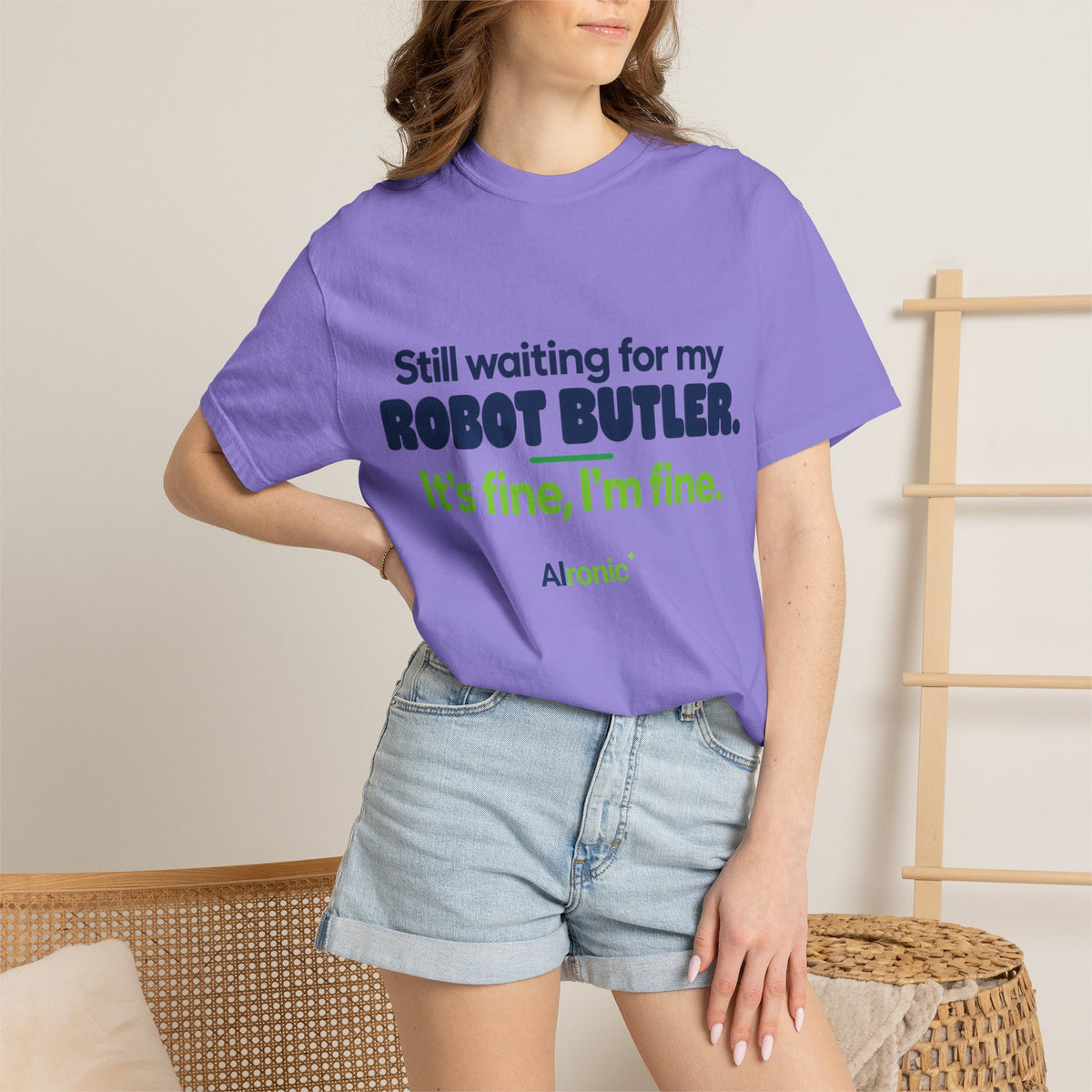 Still Waiting for My Robot Butler T-Shirt — Funny Tech Humor Tee