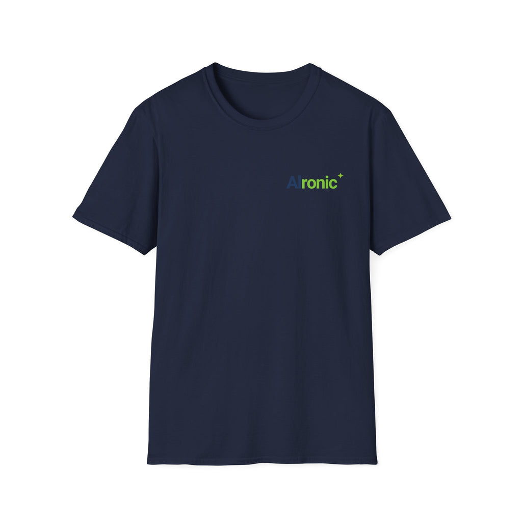 AIronic T-shirt featuring "Premature Human Confidence" AI humor design, gallery view 30