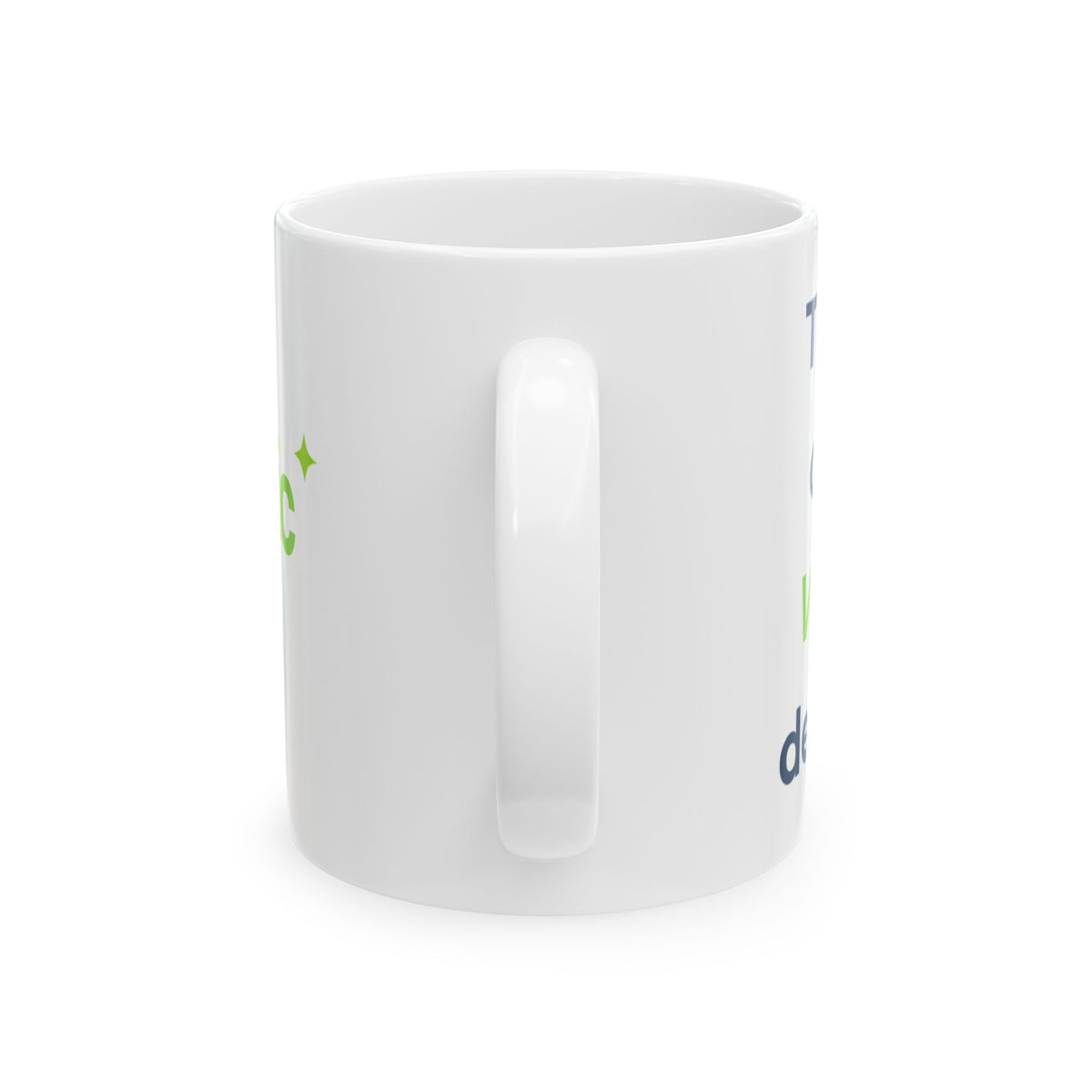 Mug featuring "Trained on My Worst Decisions" AI humor design by AIronic, gallery view 4