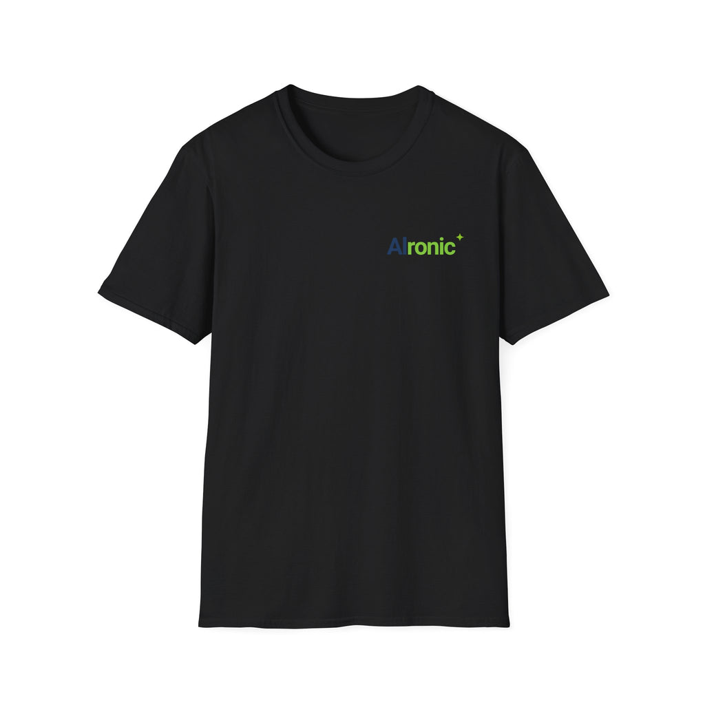 AIronic T-shirt featuring "Premature Human Confidence" AI humor design, gallery view 14