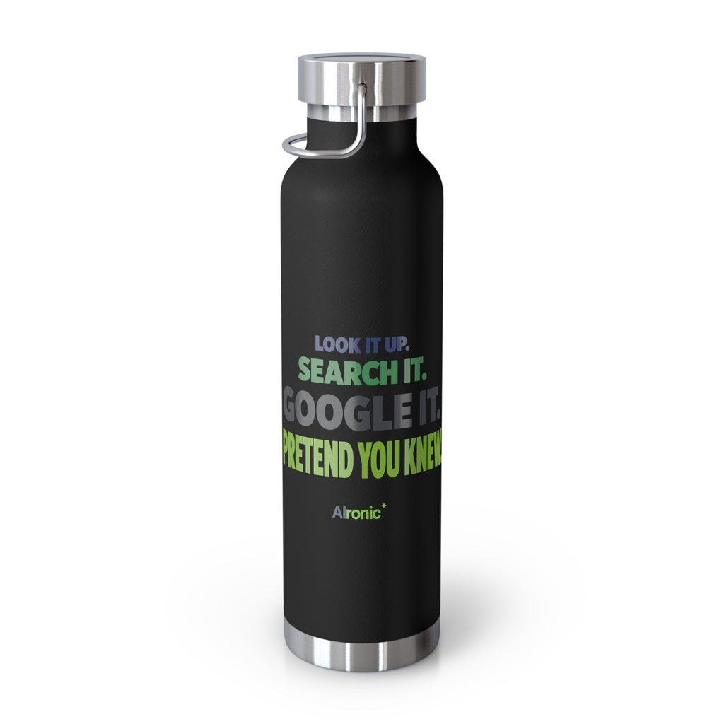 AIronic water bottle featuring "Google It" AI humor design, gallery view 16