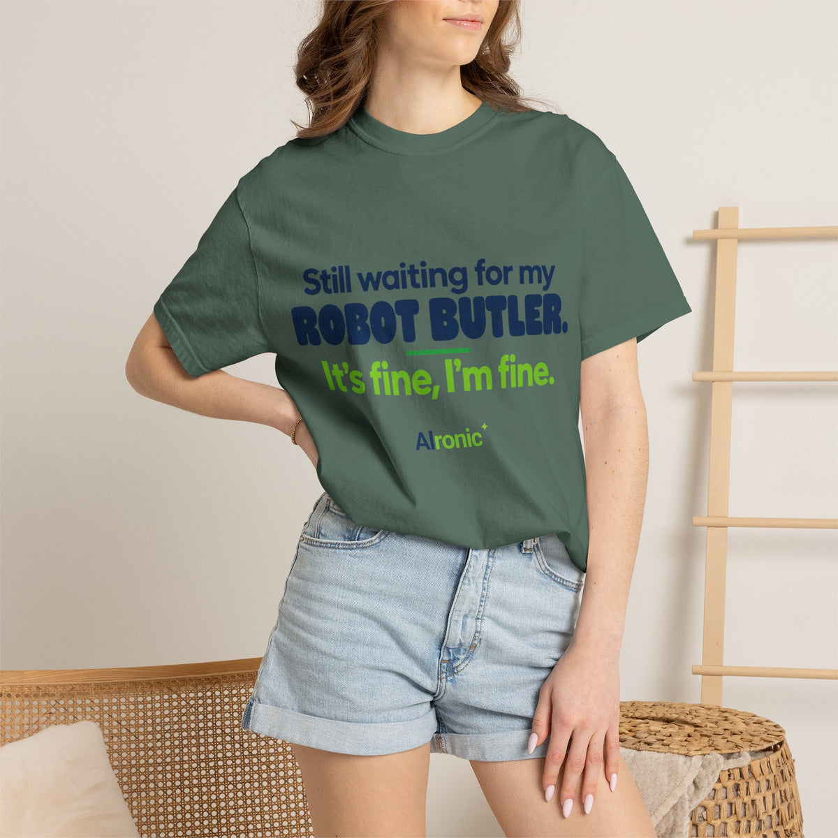 Still Waiting for My Robot Butler T-Shirt — Funny Tech Humor Tee