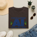 Dark Chocolate T-shirt featuring "I Challenge AI to Do My Job" by AIronic, product view 4