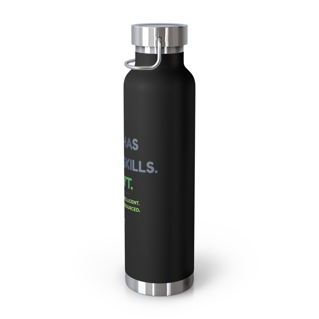 Water Bottle featuring “My AI Has People Skills. I Don't.” AI humor design by AIronic, gallery view 19