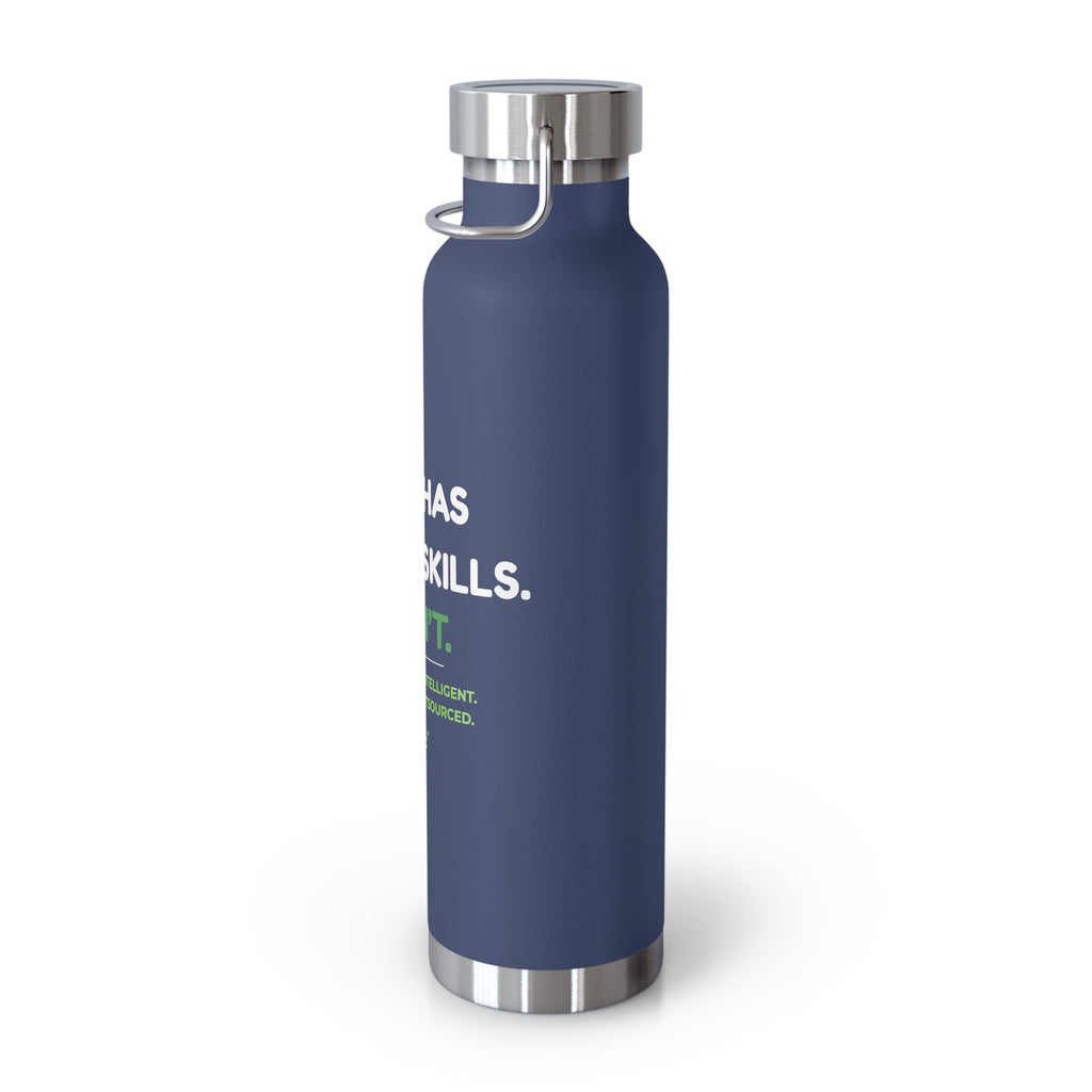 Water Bottle featuring “My AI Has People Skills. I Don't.” AI humor design by AIronic, gallery view 31