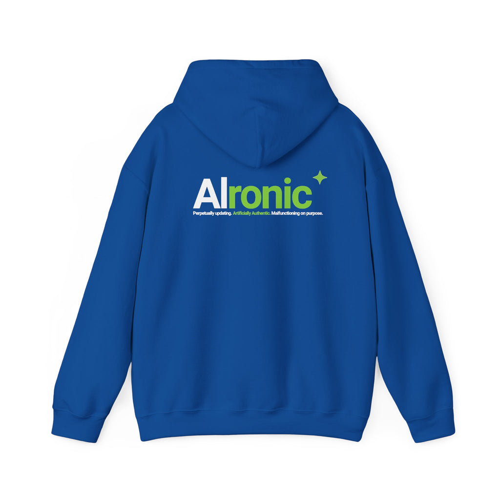 Hoodie featuring "AIronic Logo" AI humor design by AIronic, gallery view 30