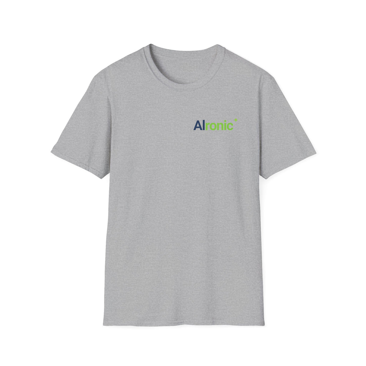 T-Shirt featuring "AIronic Minimal Logo Edition" AI humor design by AIronic, gallery view 23