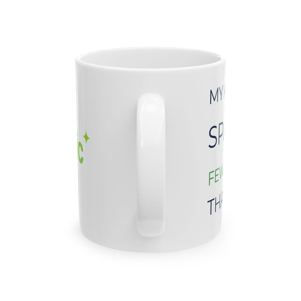 Mug featuring "Attention Span - Fewer Tokens" AI humor design by AIronic, gallery view 4
