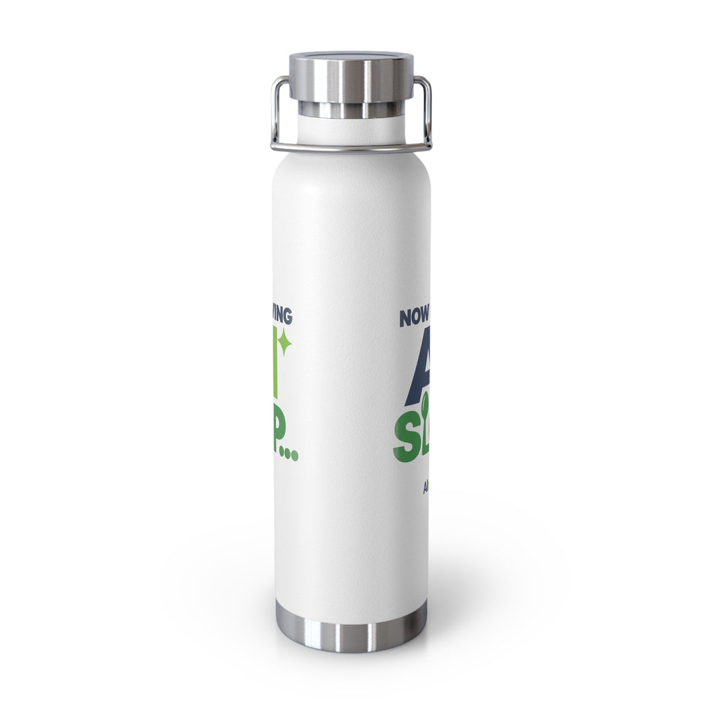 AIronic water bottle featuring "Now Serving AI Slop" AI humor design, gallery view 9