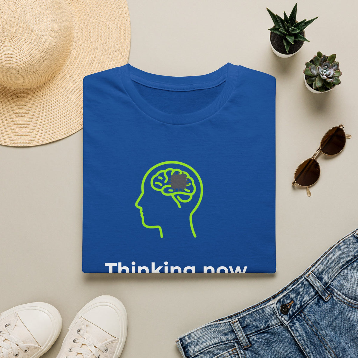 Royal T-Shirt featuring "Thinking Subscription" AI humor design by AIronic, gallery view 6
