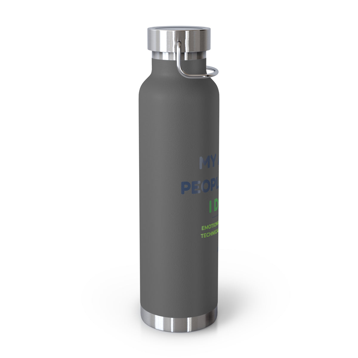Water Bottle featuring “My AI Has People Skills. I Don't.” AI humor design by AIronic, gallery view 15