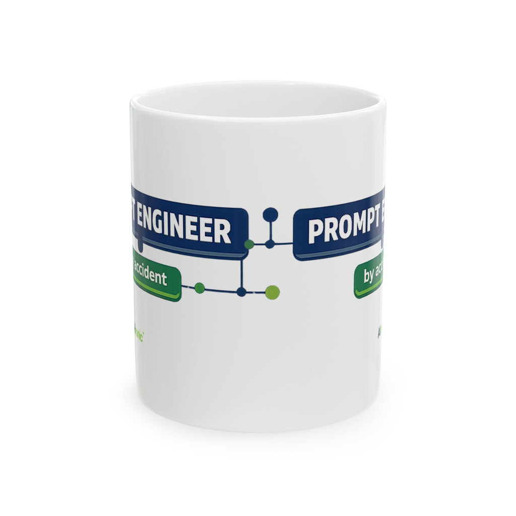 Mug featuring "AI Prompt Engineer" AI humor design by AIronic, gallery view 3
