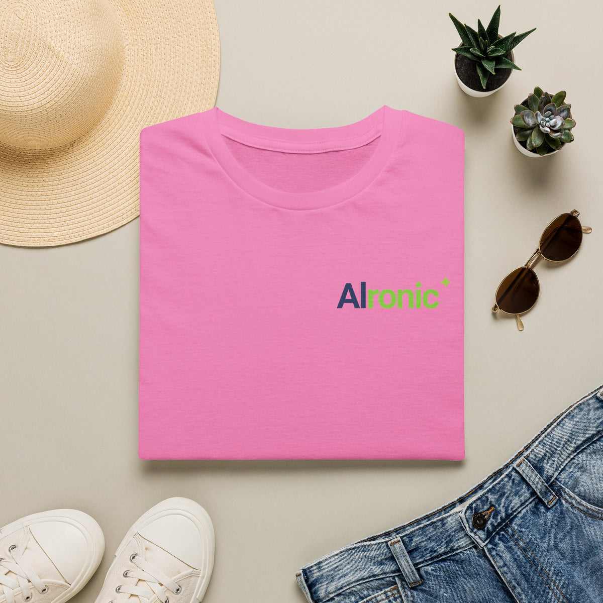 Azalea T-Shirt featuring "My Brain Buffered" AI humor design by AIronic, gallery view 10