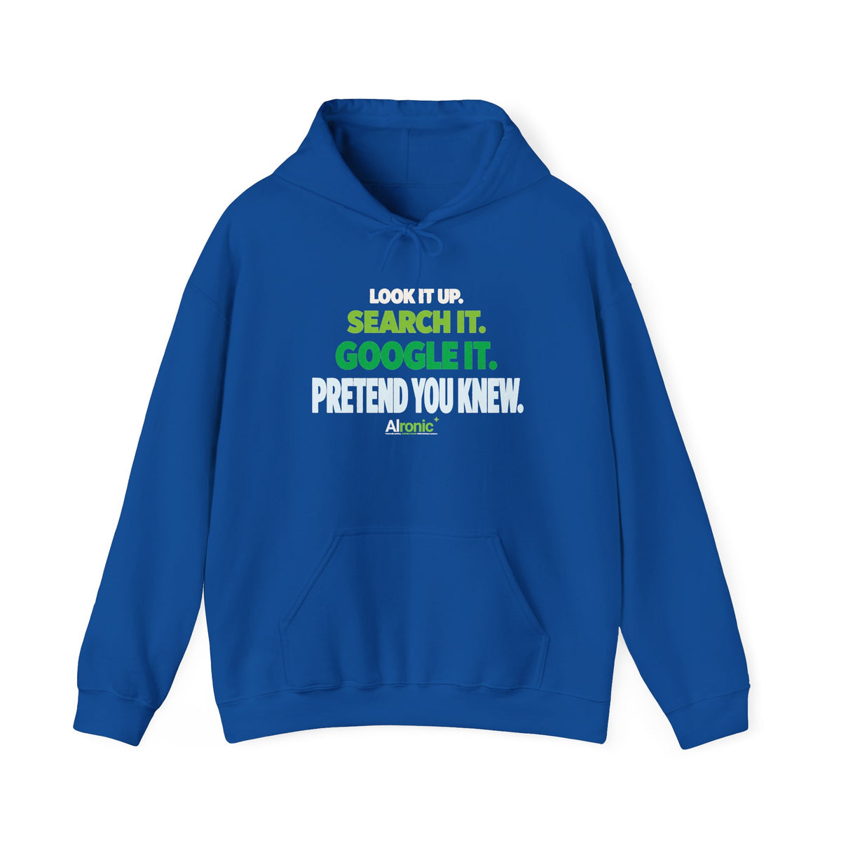 AIronic hoodie featuring "Google It" AI humor design, gallery view 9
