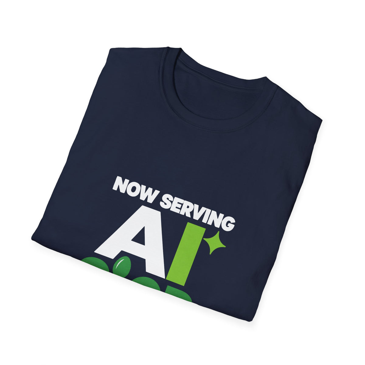 AIronic T-shirt featuring "Now Serving AI Slop" AI humor design, gallery view 31
