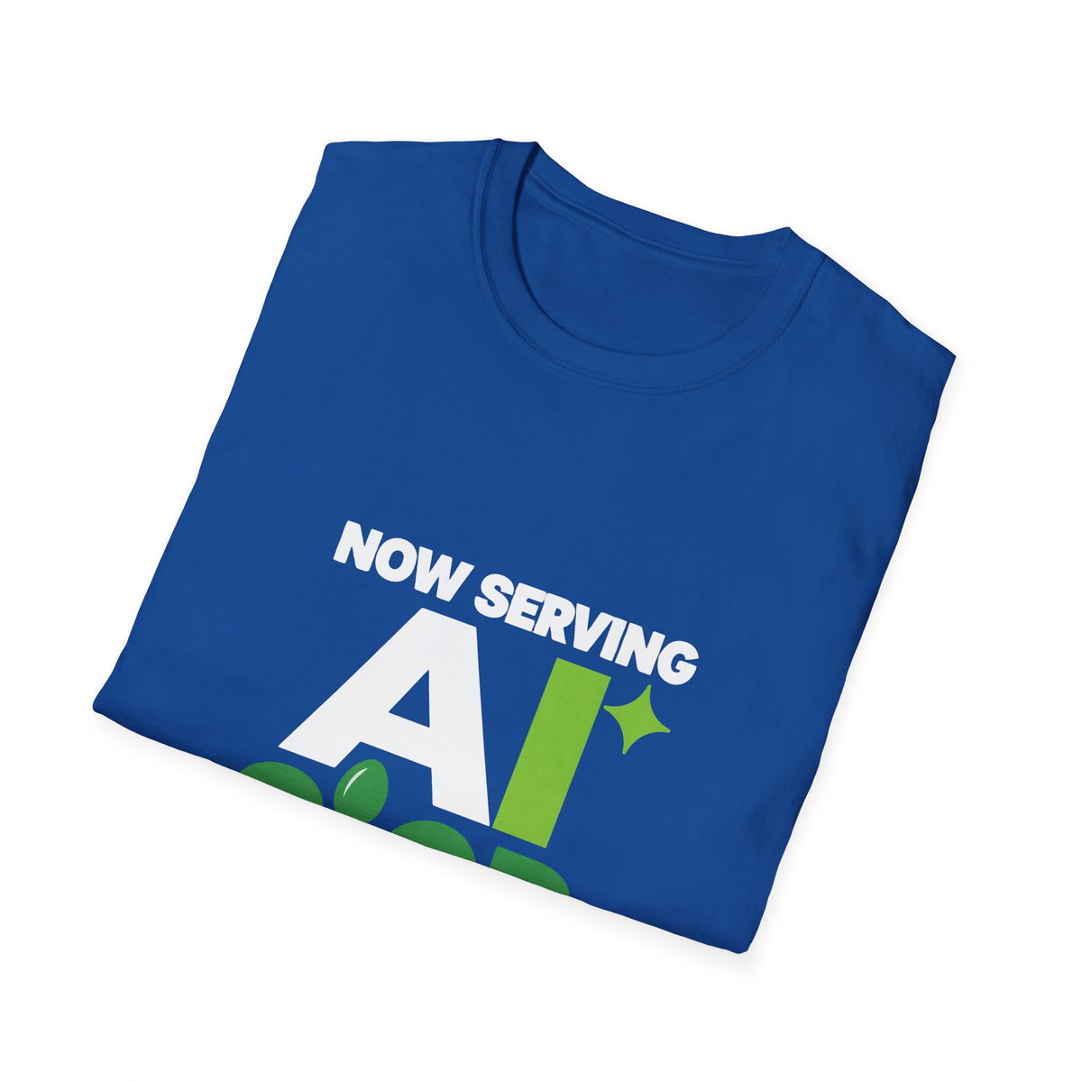 AIronic T-shirt featuring "Now Serving AI Slop" AI humor design, gallery view 29