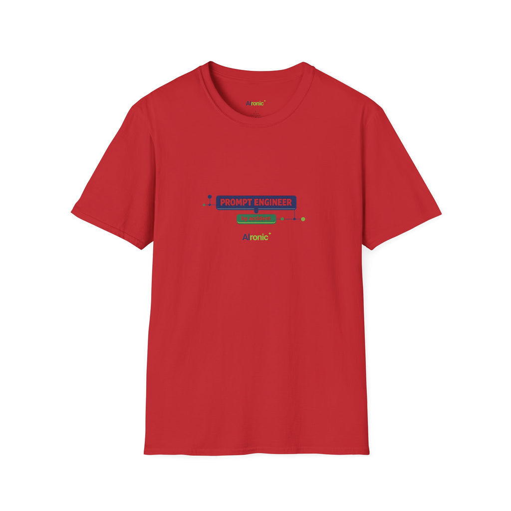 T-Shirt featuring "Prompt Engineer by Accident" AI humor design by AIronic, gallery view 47