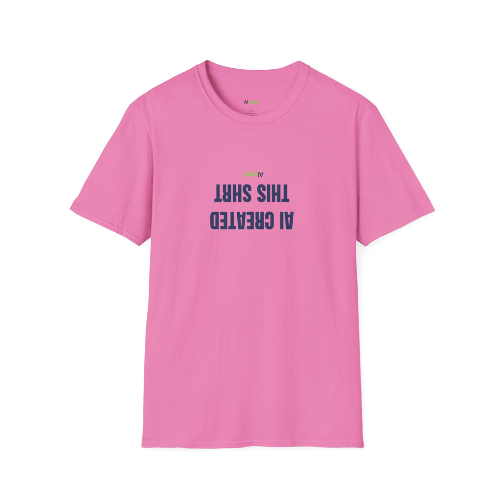 T-Shirt featuring "AI Created" AI humor design by AIronic, gallery view 41