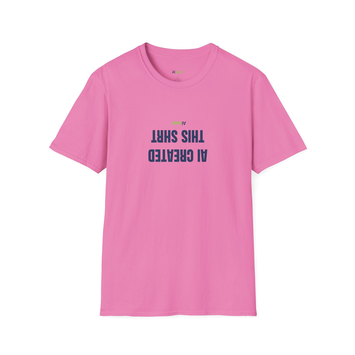 T-Shirt featuring "AI Created" AI humor design by AIronic, gallery view 41