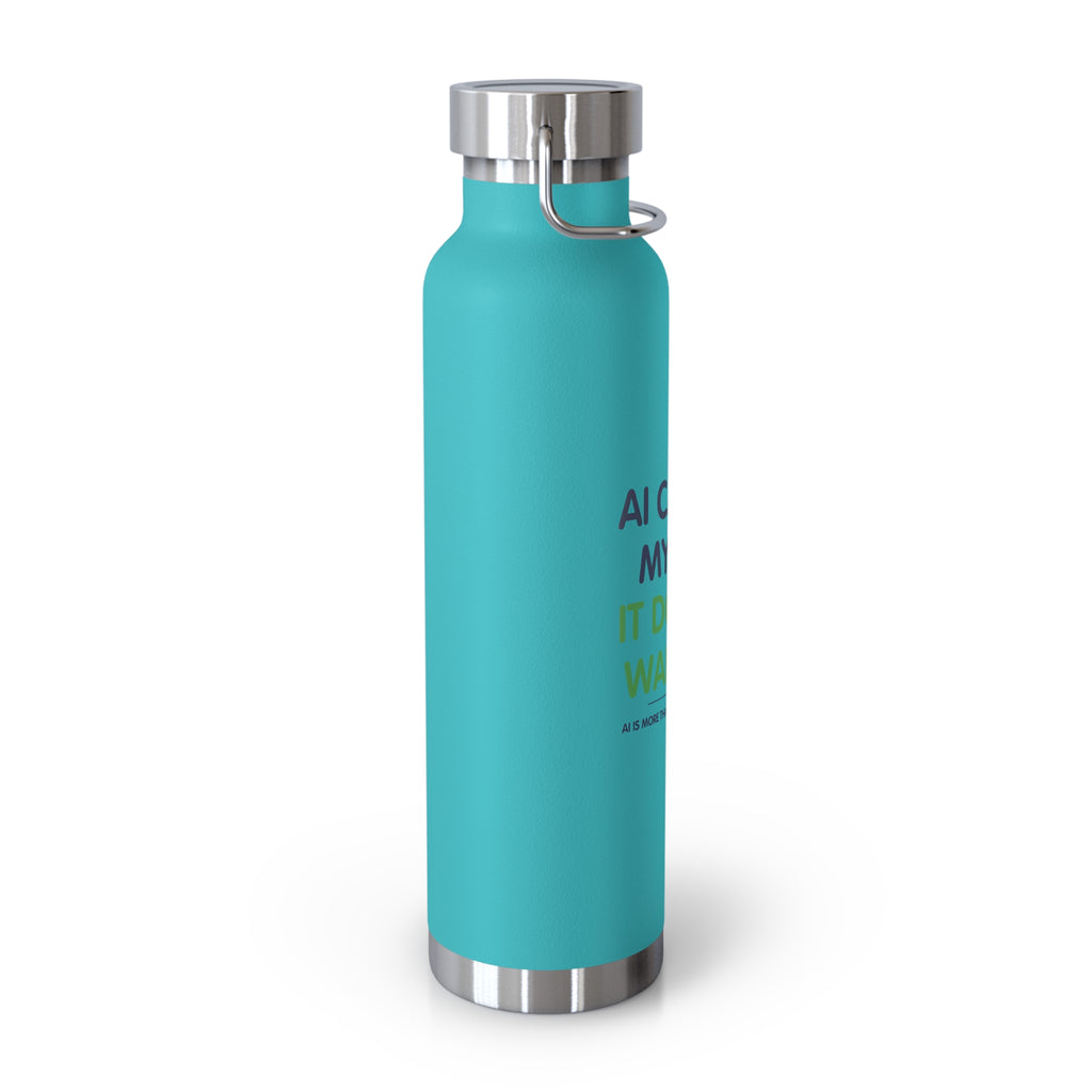 Water Bottle featuring “AI Can Do My Job” AI humor design by AIronic, gallery view 24