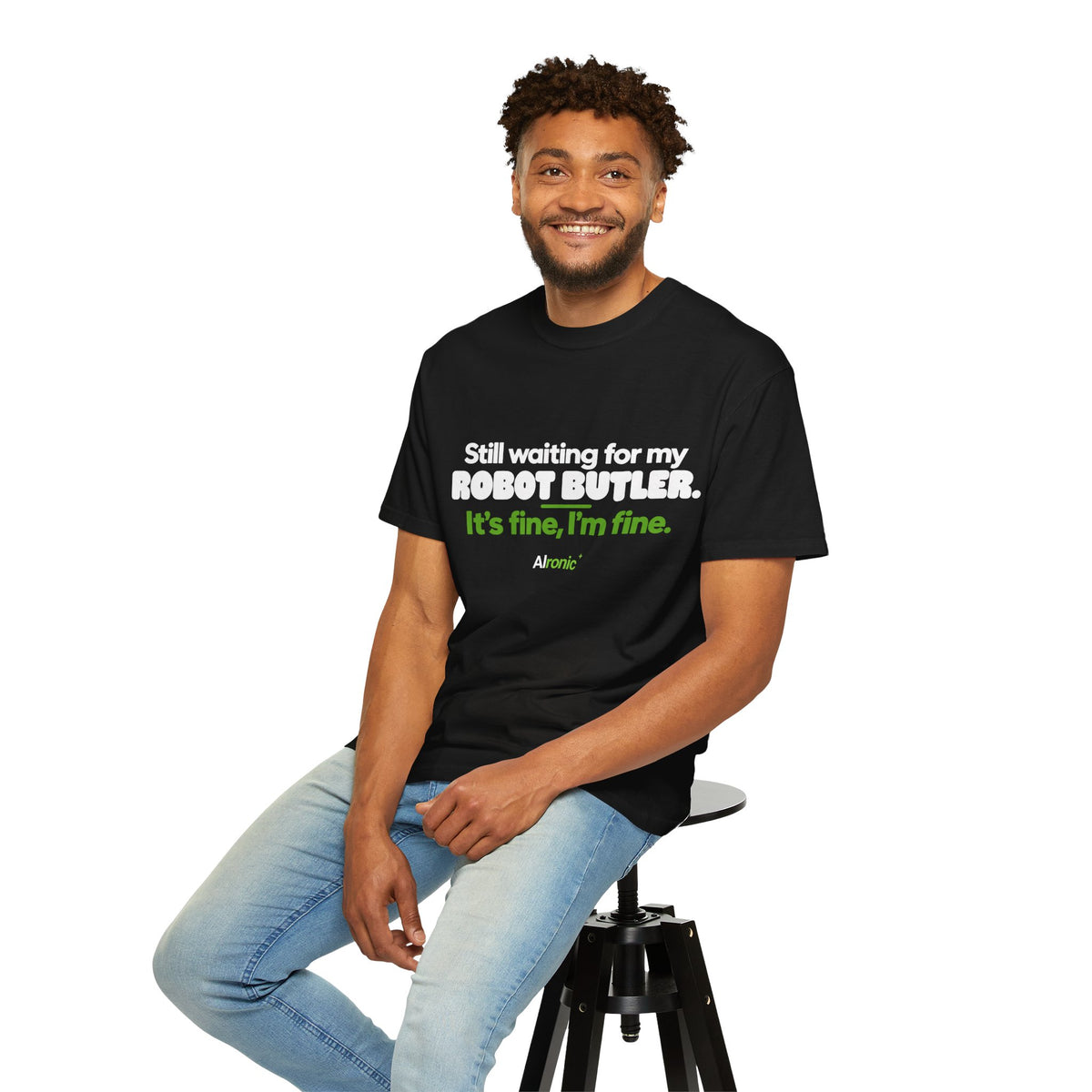 Still Waiting for My Robot Butler T-Shirt — Funny Tech Humor Tee