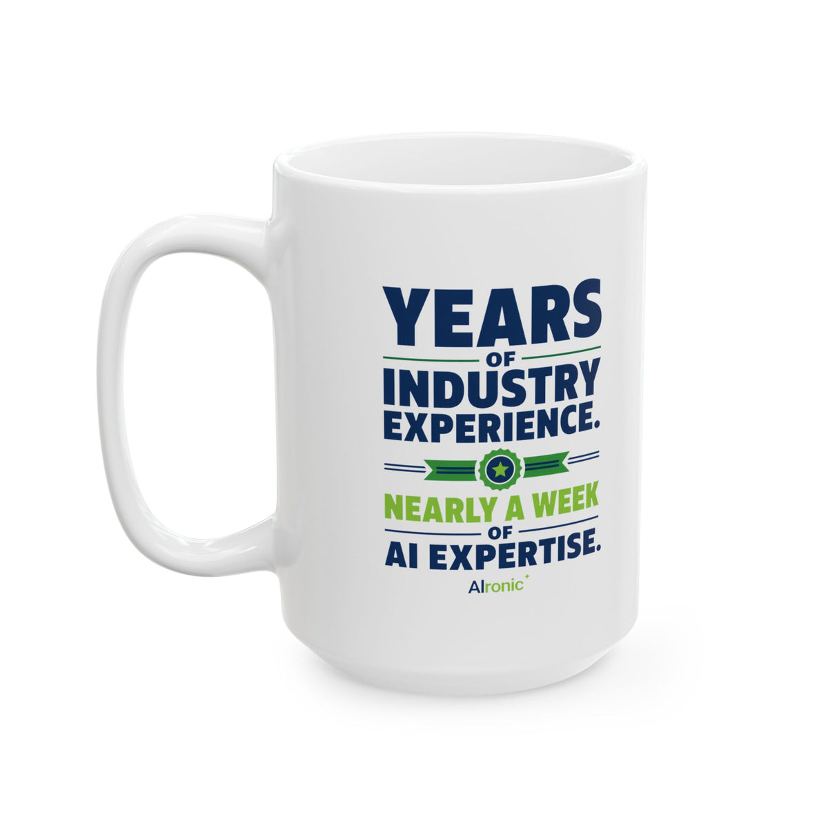 Mug featuring "Weekend Recovery" AI humor design by AIronic, gallery view 2