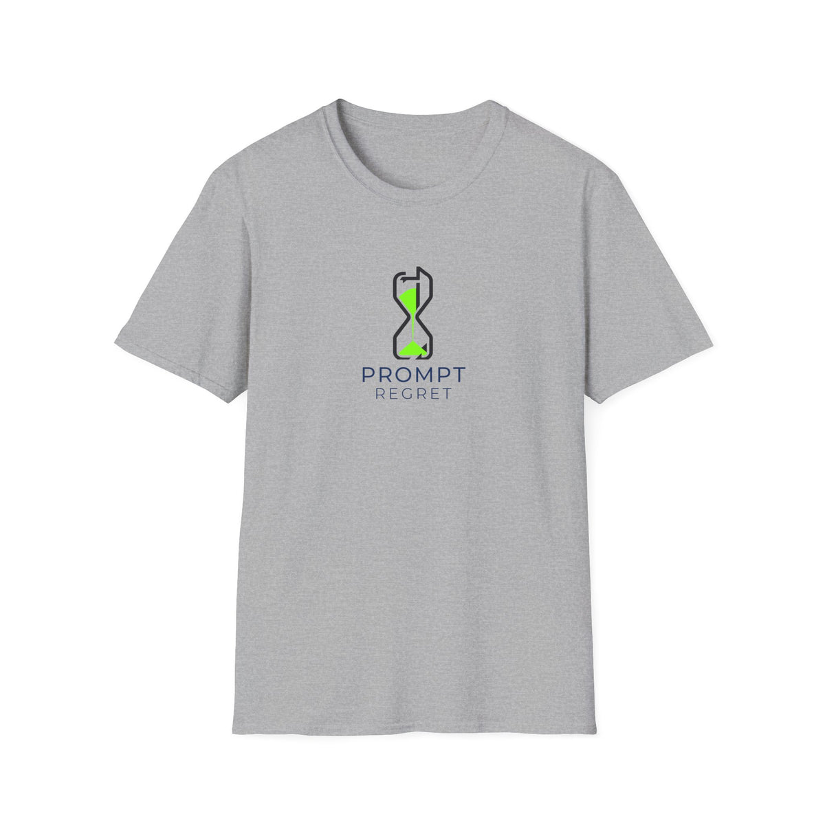T-Shirt featuring "Prompt Regret Hourglass" AI humor design by AIronic, gallery view 20