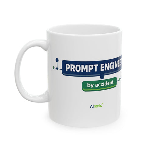Mug featuring "AI Prompt Engineer" AI humor design by AIronic, gallery view 1
