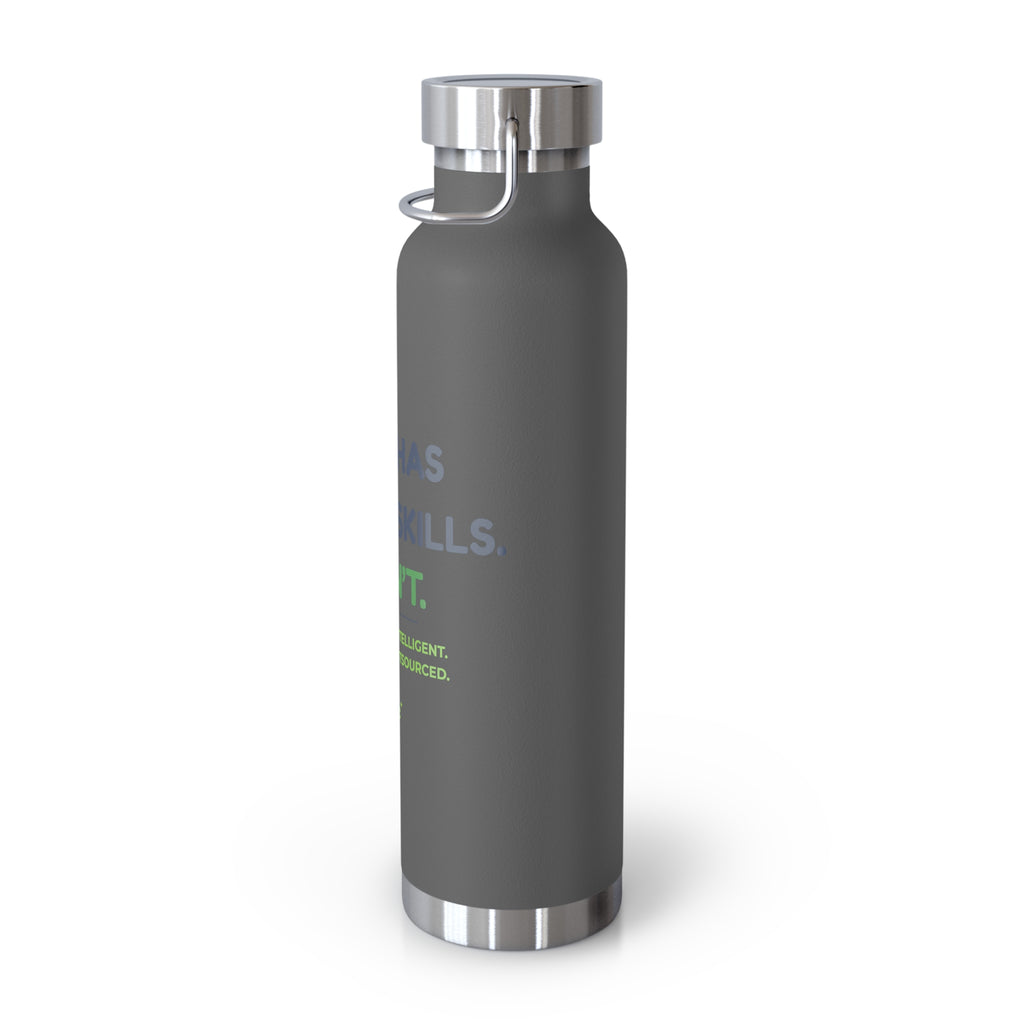Water Bottle featuring “My AI Has People Skills. I Don't.” AI humor design by AIronic, gallery view 16