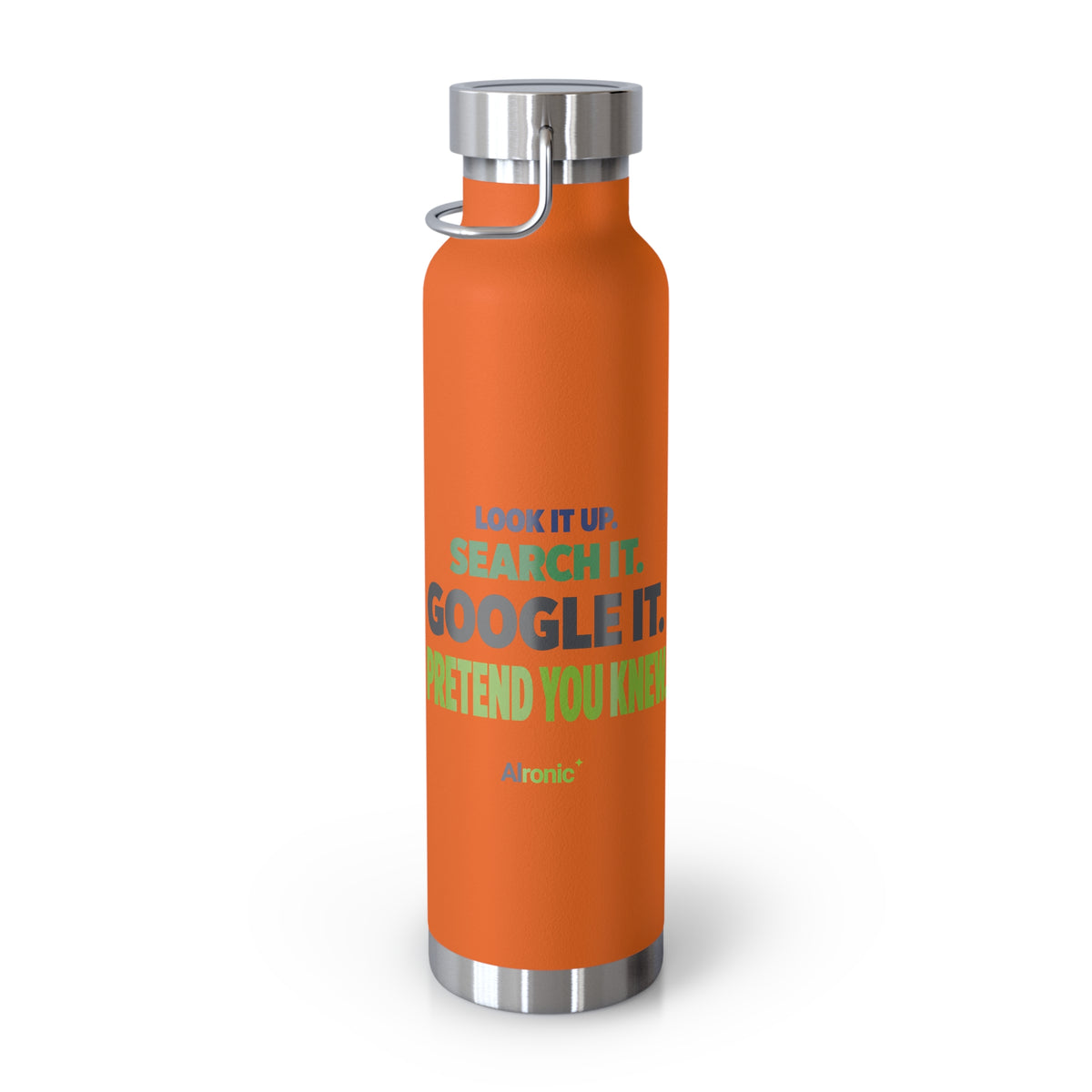 AIronic water bottle featuring "Google It" AI humor design, gallery view 18