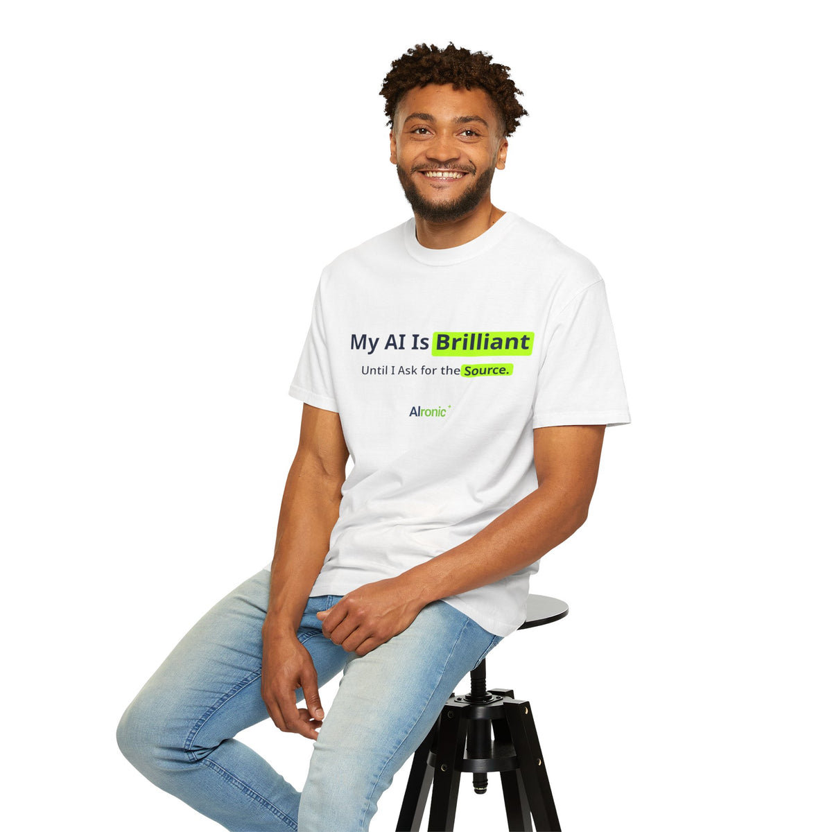 My AI Is Brilliant Until I Ask for the Source T-Shirt | AIronic | AI Humor