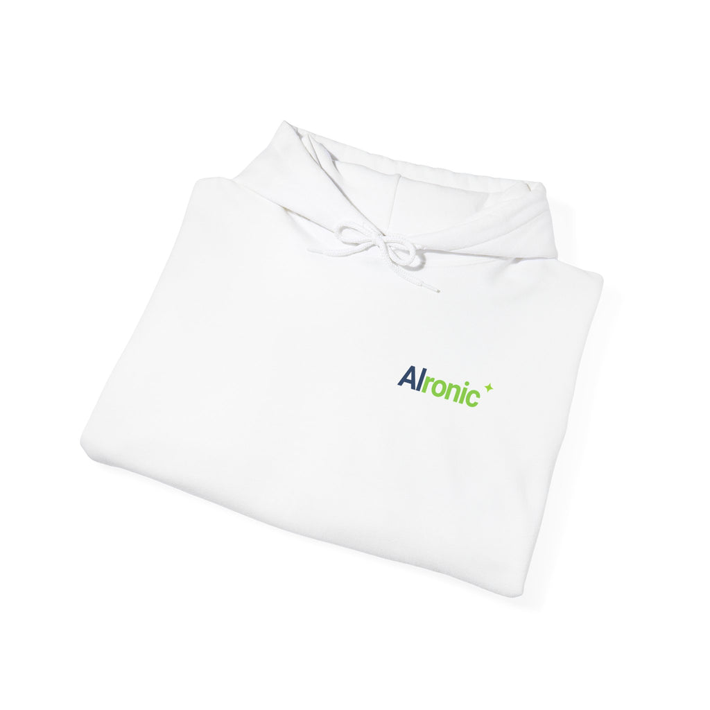 Hoodie featuring "I Challenge AI to Do My Job" by AIronic, product view 12