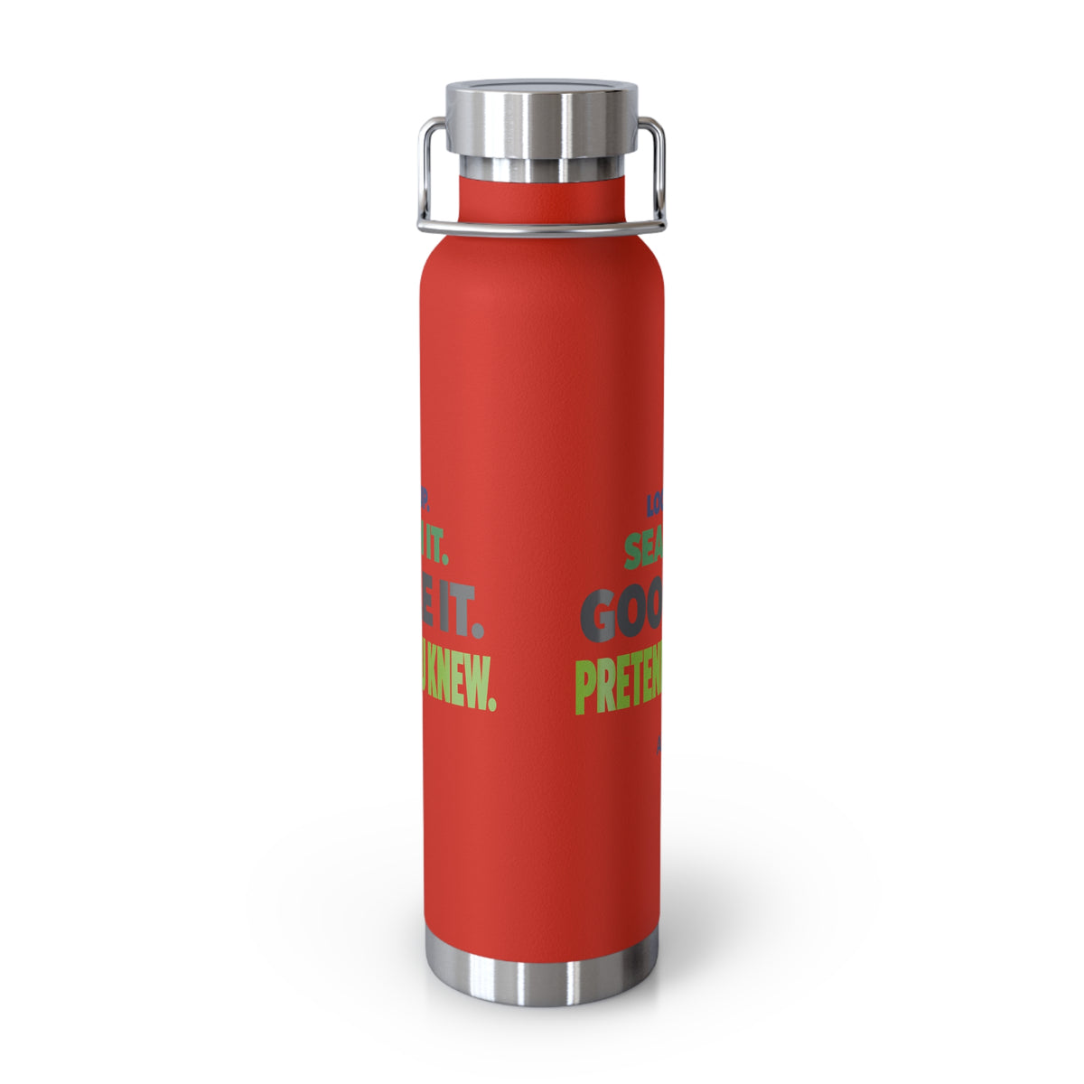 AIronic water bottle featuring "Google It" AI humor design, gallery view 2