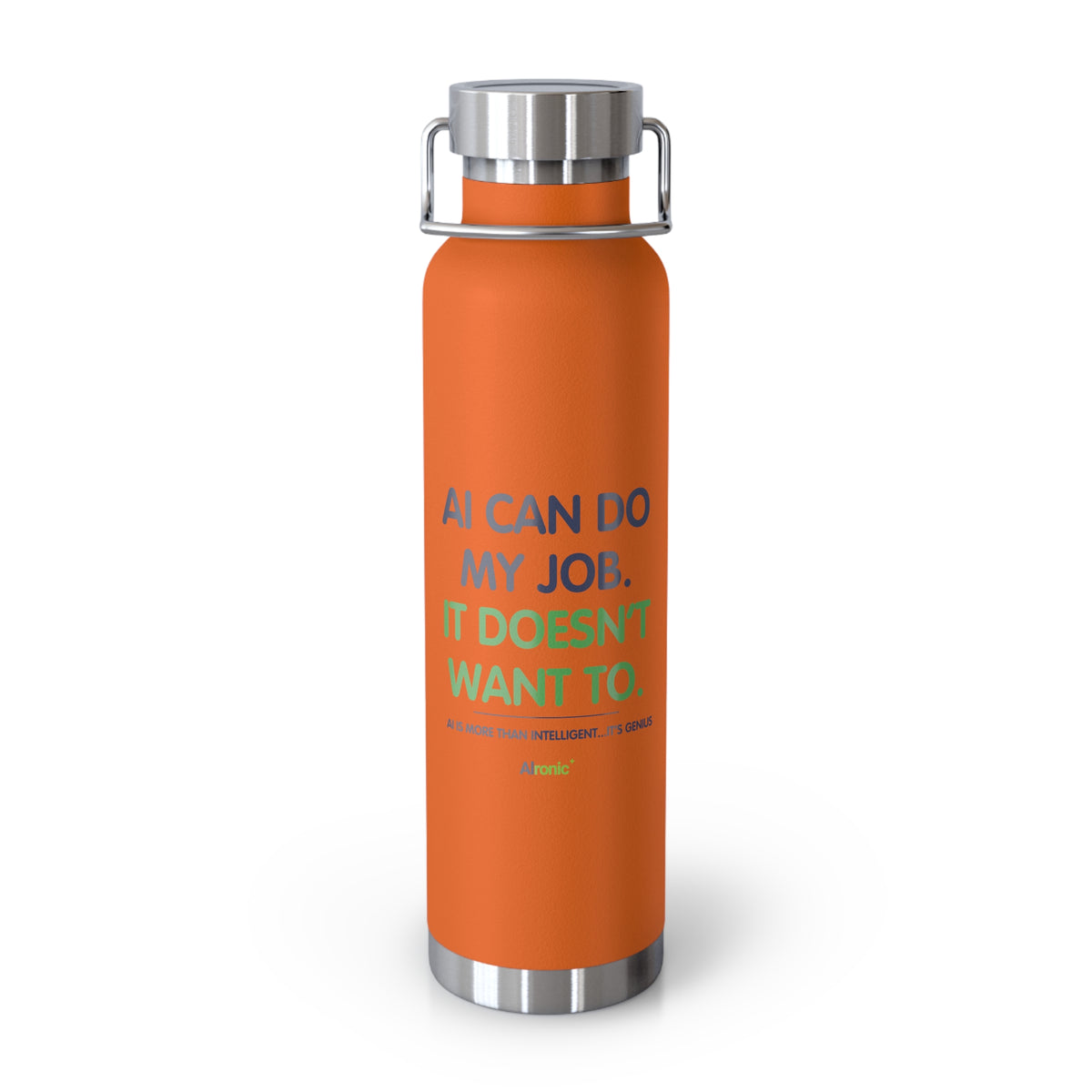 Water Bottle featuring “AI Can Do My Job” AI humor design by AIronic, gallery view 5